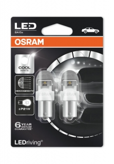 Auto-žiarovka P21W LED 12V Osram LEDriving Premium 6000K Studená Biela - Set
