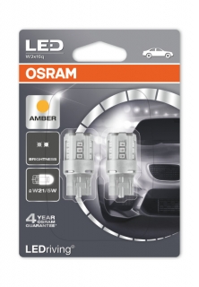 Auto-žiarovka W21/5W LED W3x16q 12V Oranžová Osram LEDriving Standard - Set