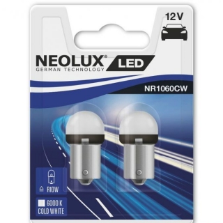 LED žiarovka R10W NEOLUX 12V BA15s 1,2W studená biela SET 2ks
